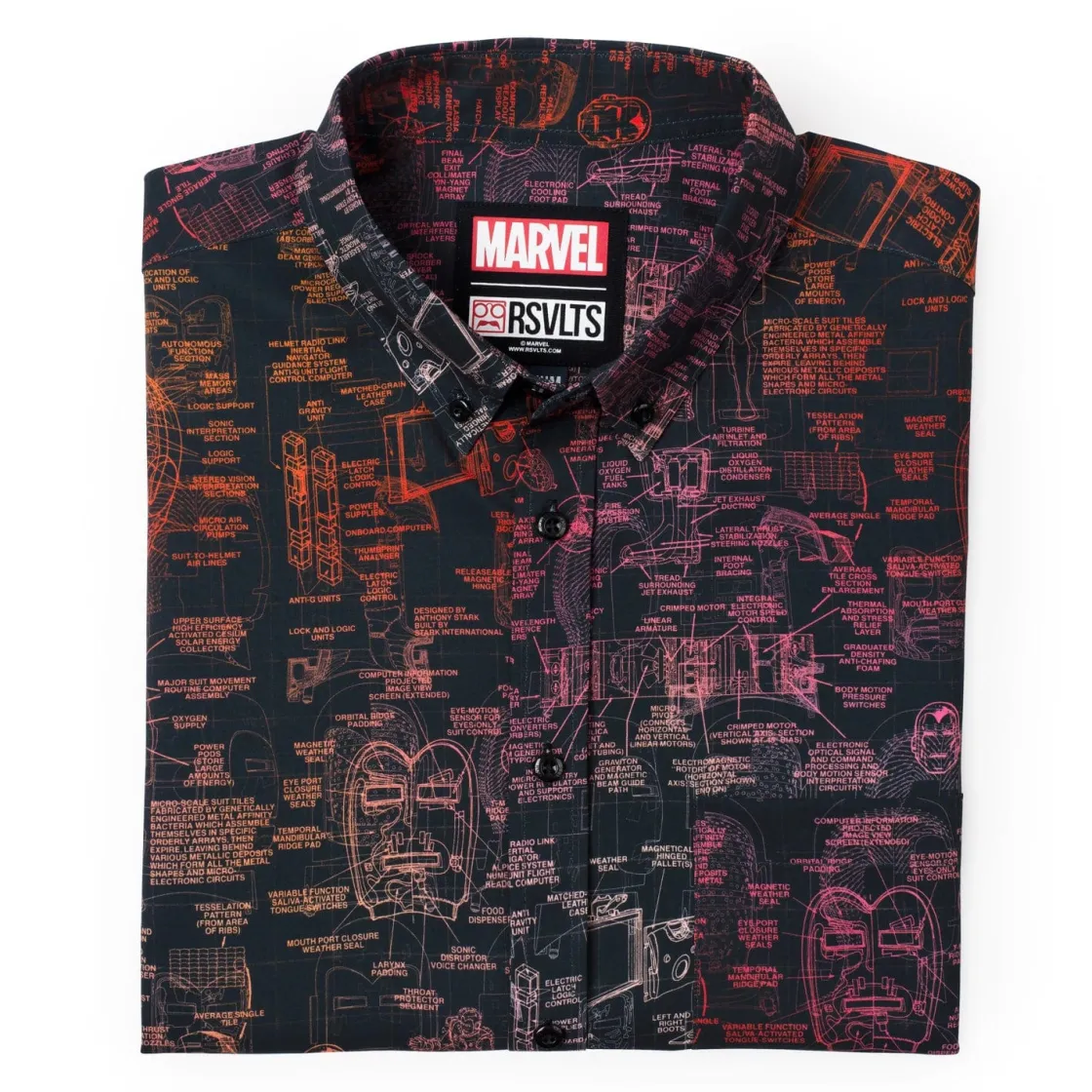 Iron Man|Marvel|Marvel Iron Man “The J.A.R.V.I.S.” – KUNUFLEX Short Sleeve Shirt