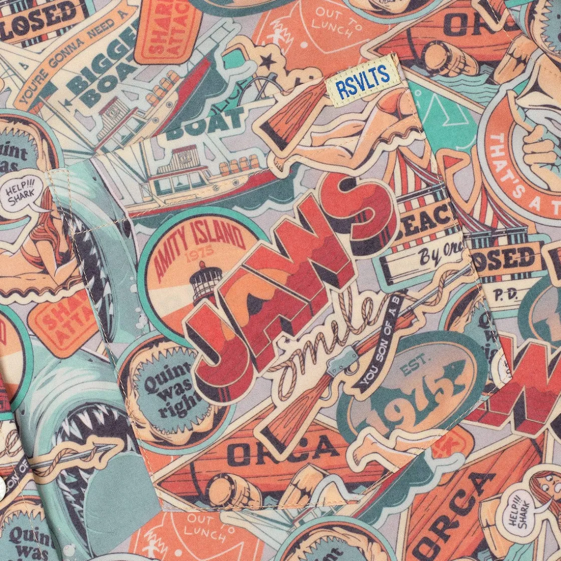 Jaws|Short Sleeves|Jaws 50th Anniversary "Greetings from Amity" – KUNUFLEX Short Sleeve Shirt