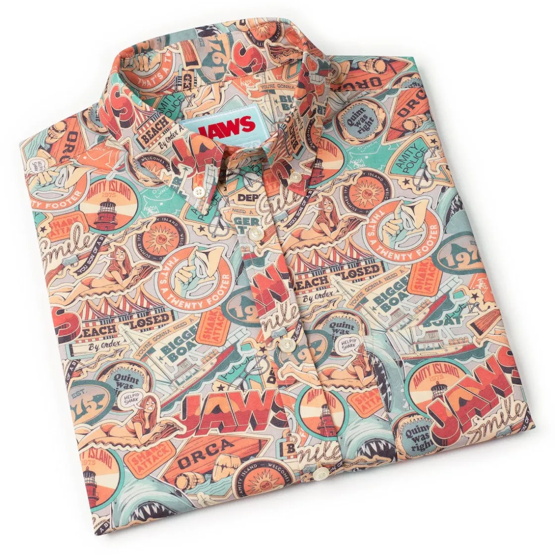 Jaws|Short Sleeves|Jaws 50th Anniversary "Greetings from Amity" – KUNUFLEX Short Sleeve Shirt