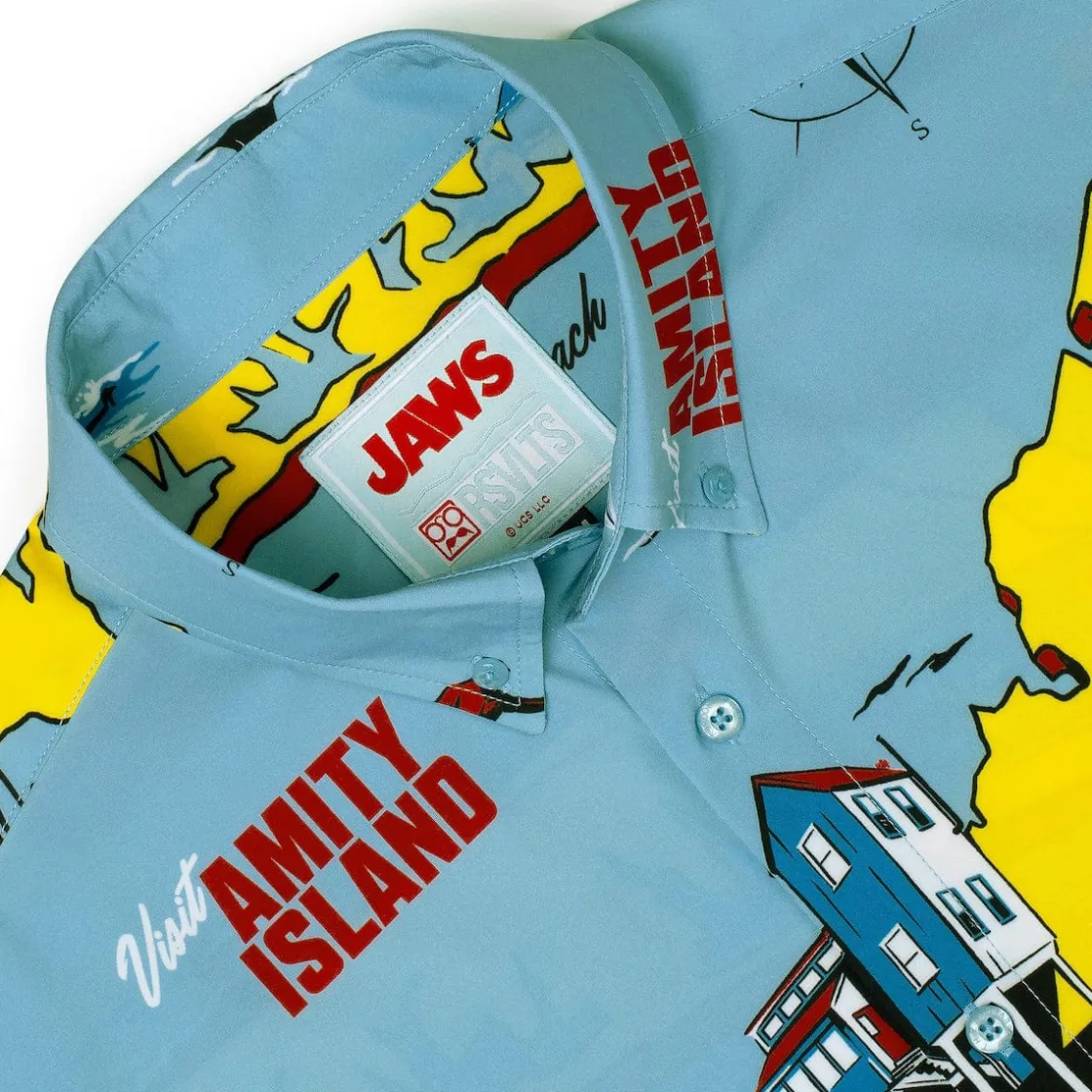 Jaws|Short Sleeves|Jaws 50th Anniversary "Mapped Out Mayhem" – KUNUFLEX Short Sleeve Shirt