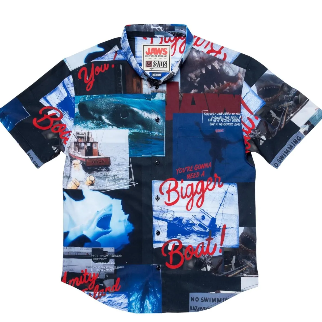 Jaws|Short Sleeves|Jaws "The Beach is Closed" – KUNUFLEX Short Sleeve Shirt