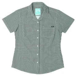 Short Sleeve Shirts|Rsvlts|RSVLTS John, My Boy! – Women's Stretch Seersucker Short Sleeve Shirt