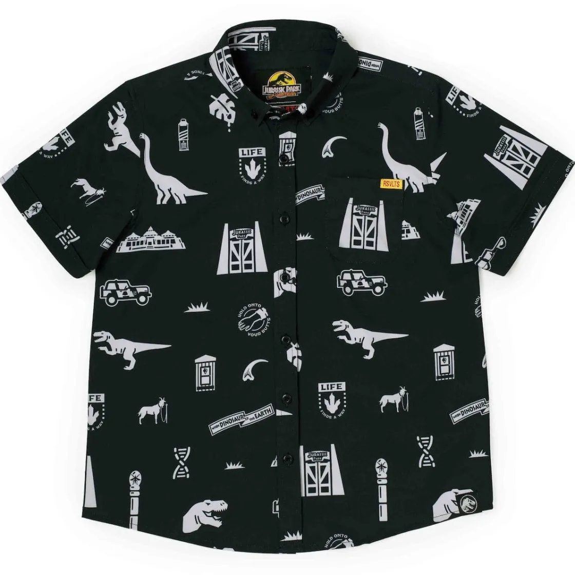 Jurassic Park|Jurassic Park|Jurassic Park “Life Finds a Way" – Youth KUNUFLEX Short Sleeve Shirt