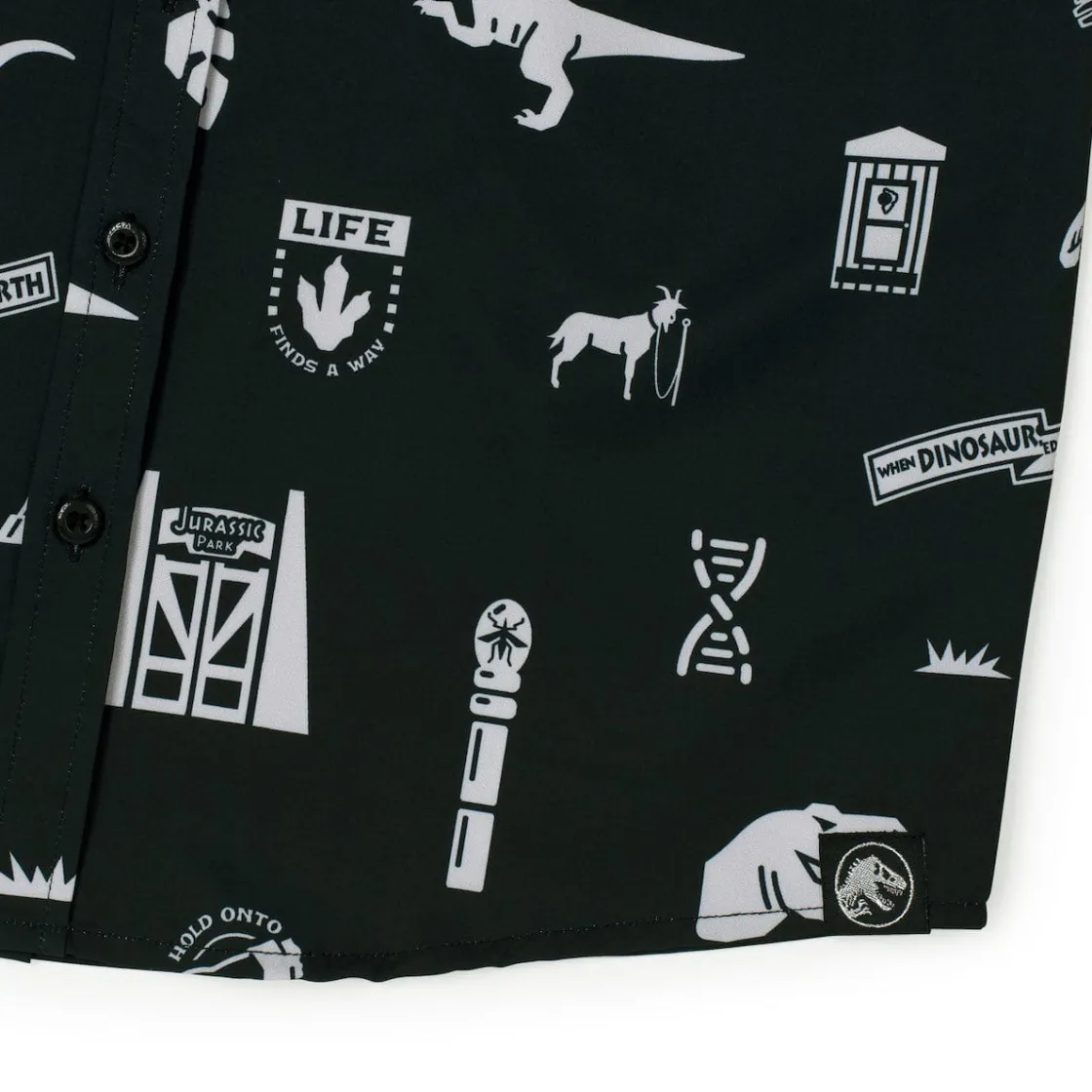 Jurassic Park|Jurassic Park|Jurassic Park “Life Finds a Way" – Youth KUNUFLEX Short Sleeve Shirt