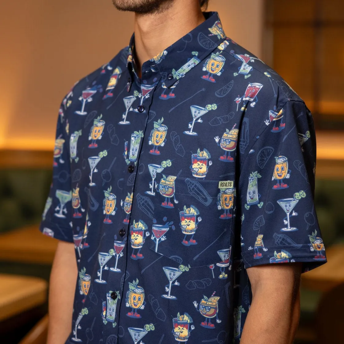 Short Sleeve Shirts|Matching Sets|RSVLTS Let's All Go to the Lobby Bar – KUNUFLEX Short Sleeve Shirt