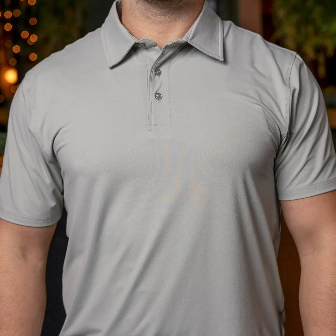 Polos|Basics|Breakfast Balls Limestone – Commuter Short Sleeve Polo