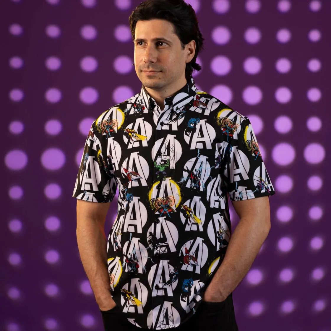 Avengers|Marvel|Marvel 's Avengers “A Is for Avengers” – KUNUFLEX Short Sleeve Shirt