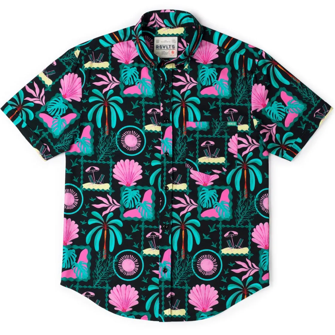 Short Sleeve Shirts|Short Sleeves|RSVLTS Miami Vibes – KUNUFLEX Short Sleeve Shirt