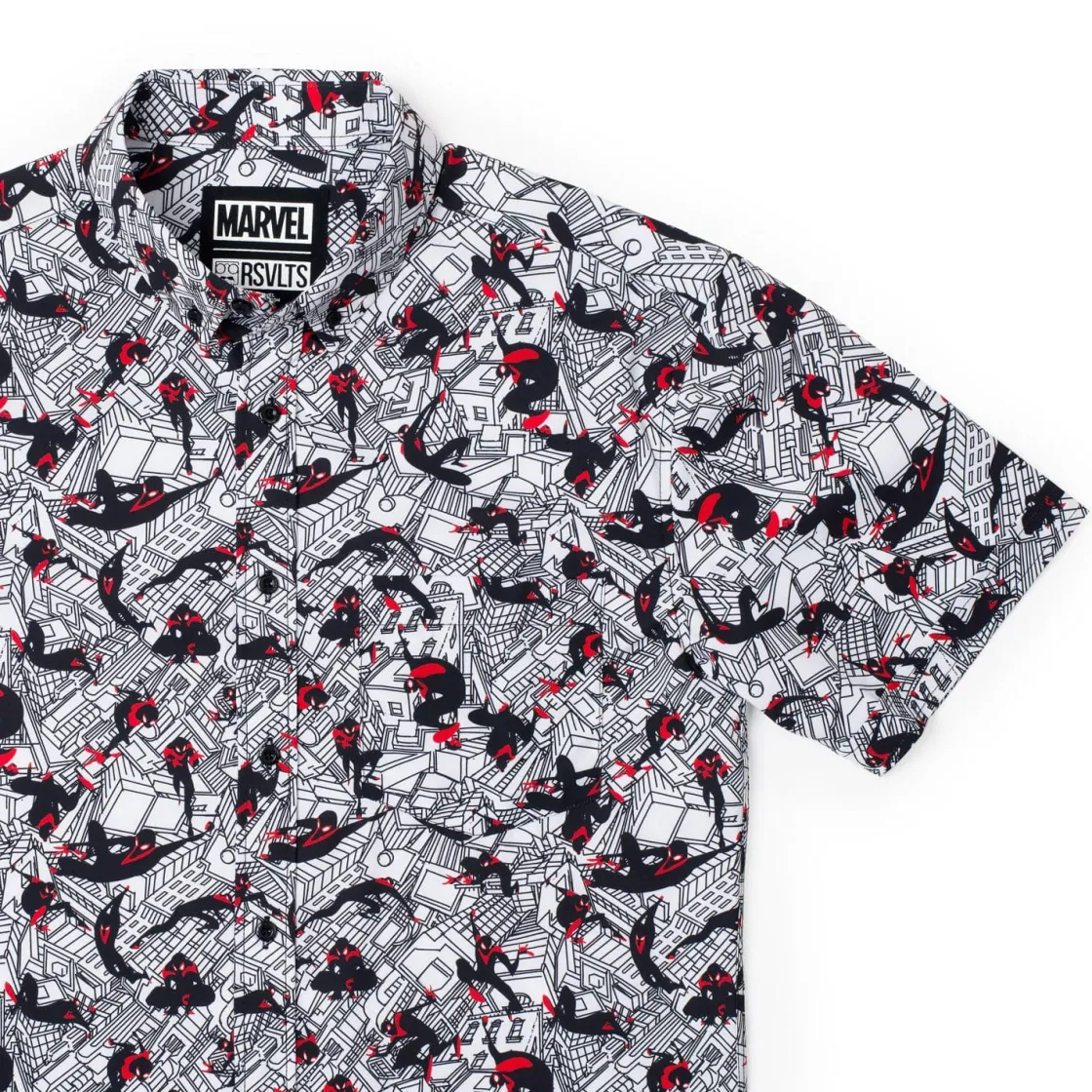 Spider-man|Paging Mr. Morrow|Marvel Miles Morales "City Slinger" – KUNUFLEX Short Sleeve Shirt