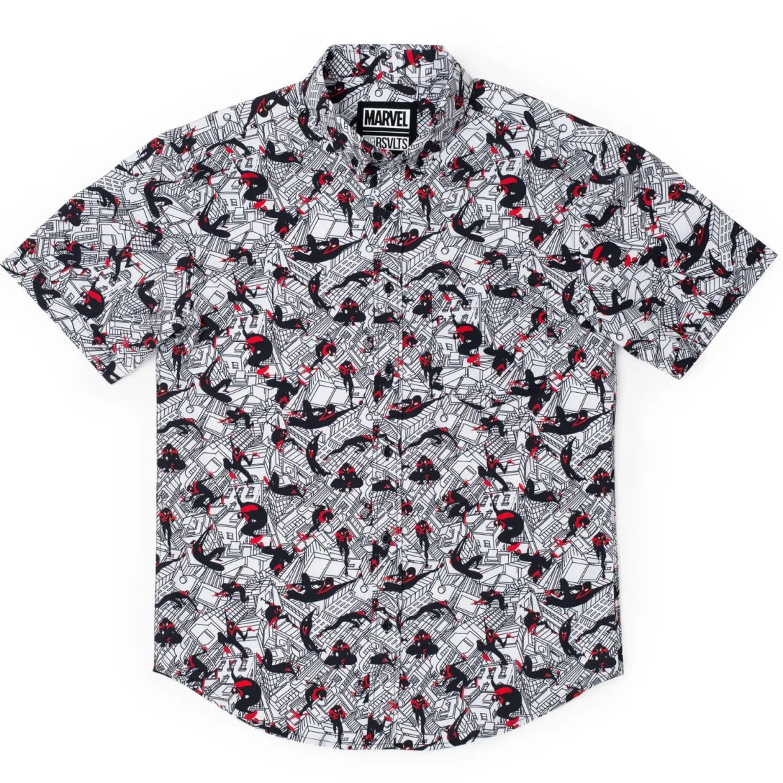 Spider-man|Paging Mr. Morrow|Marvel Miles Morales "City Slinger" – KUNUFLEX Short Sleeve Shirt