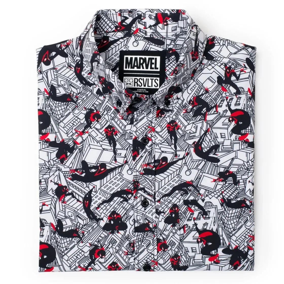 Spider-man|Paging Mr. Morrow|Marvel Miles Morales "City Slinger" – KUNUFLEX Short Sleeve Shirt