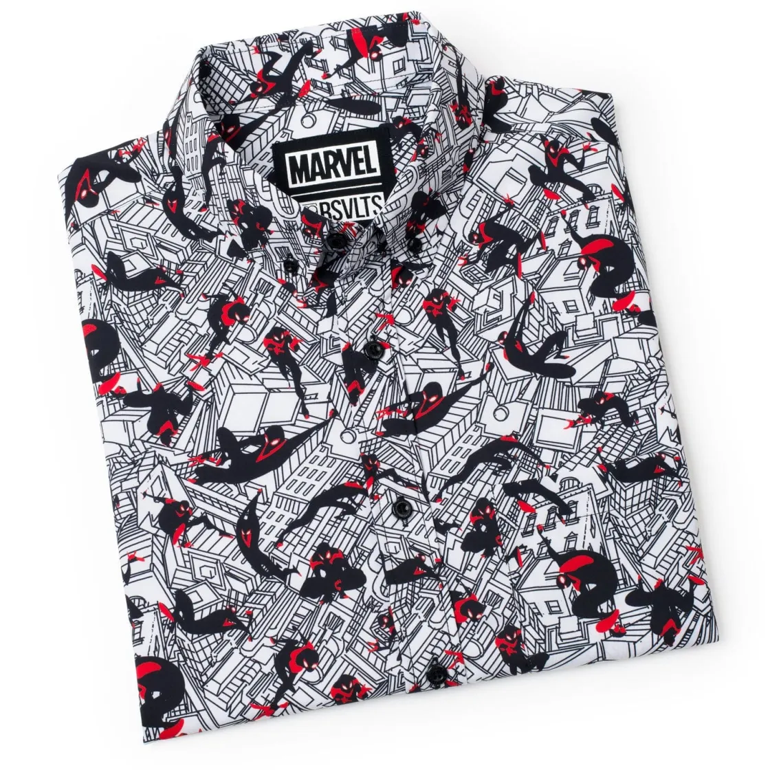 Spider-man|Paging Mr. Morrow|Marvel Miles Morales "City Slinger" – KUNUFLEX Short Sleeve Shirt