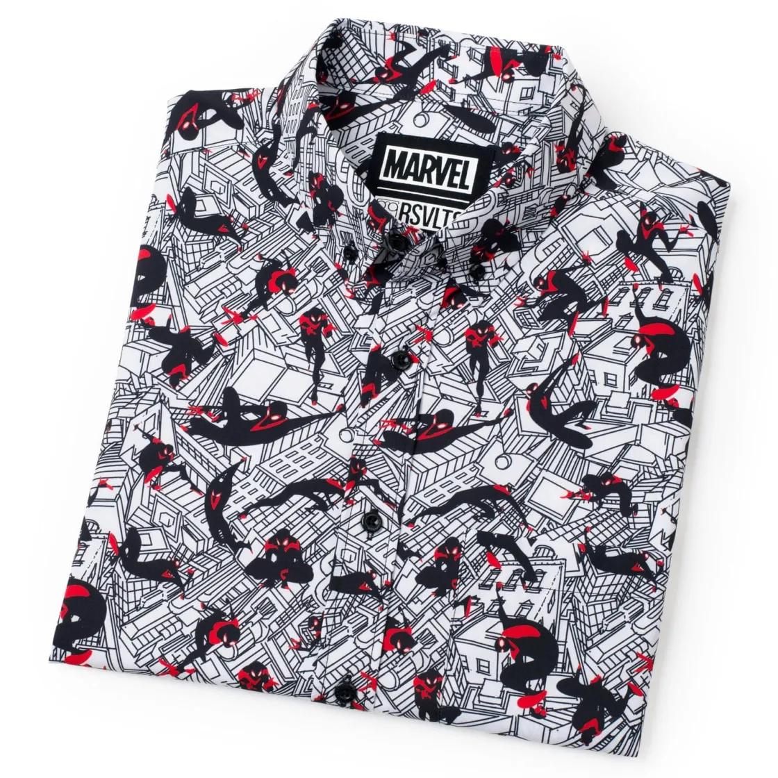 Spider-man|Paging Mr. Morrow|Marvel Miles Morales "City Slinger" – KUNUFLEX Short Sleeve Shirt
