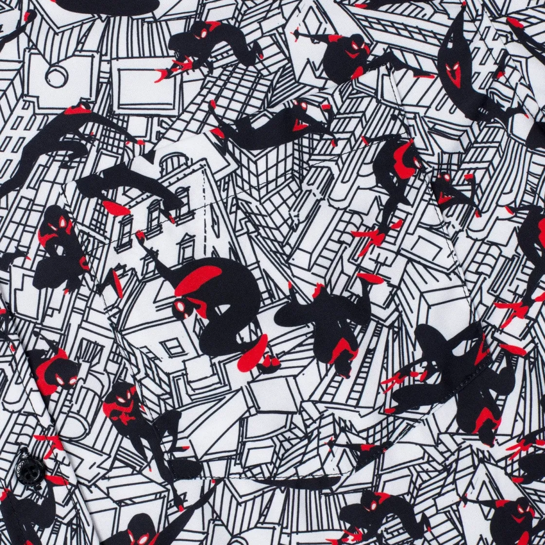 Spider-man|Paging Mr. Morrow|Marvel Miles Morales "City Slinger" – KUNUFLEX Short Sleeve Shirt
