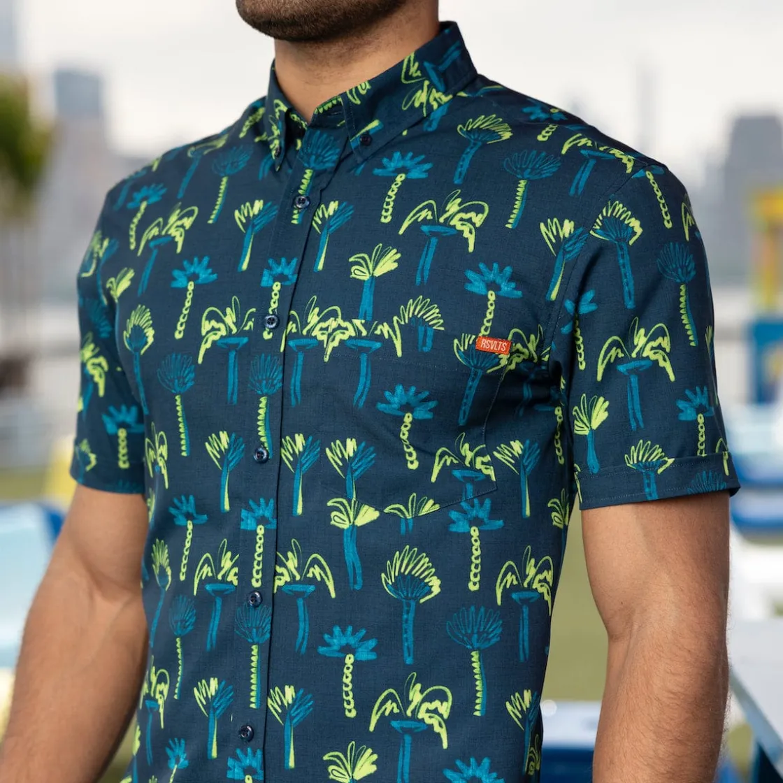 Short Sleeve Shirts|Short Sleeves|RSVLTS Neon Palmies – KUNUFLEX Short Sleeve Shirt
