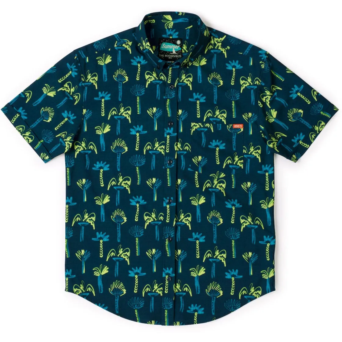 Short Sleeve Shirts|Short Sleeves|RSVLTS Neon Palmies – KUNUFLEX Short Sleeve Shirt