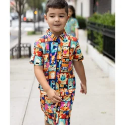 Tiki|Nickelodeon|Nickelodeon "Tiki Toons" Youth – Hybrid Shorts