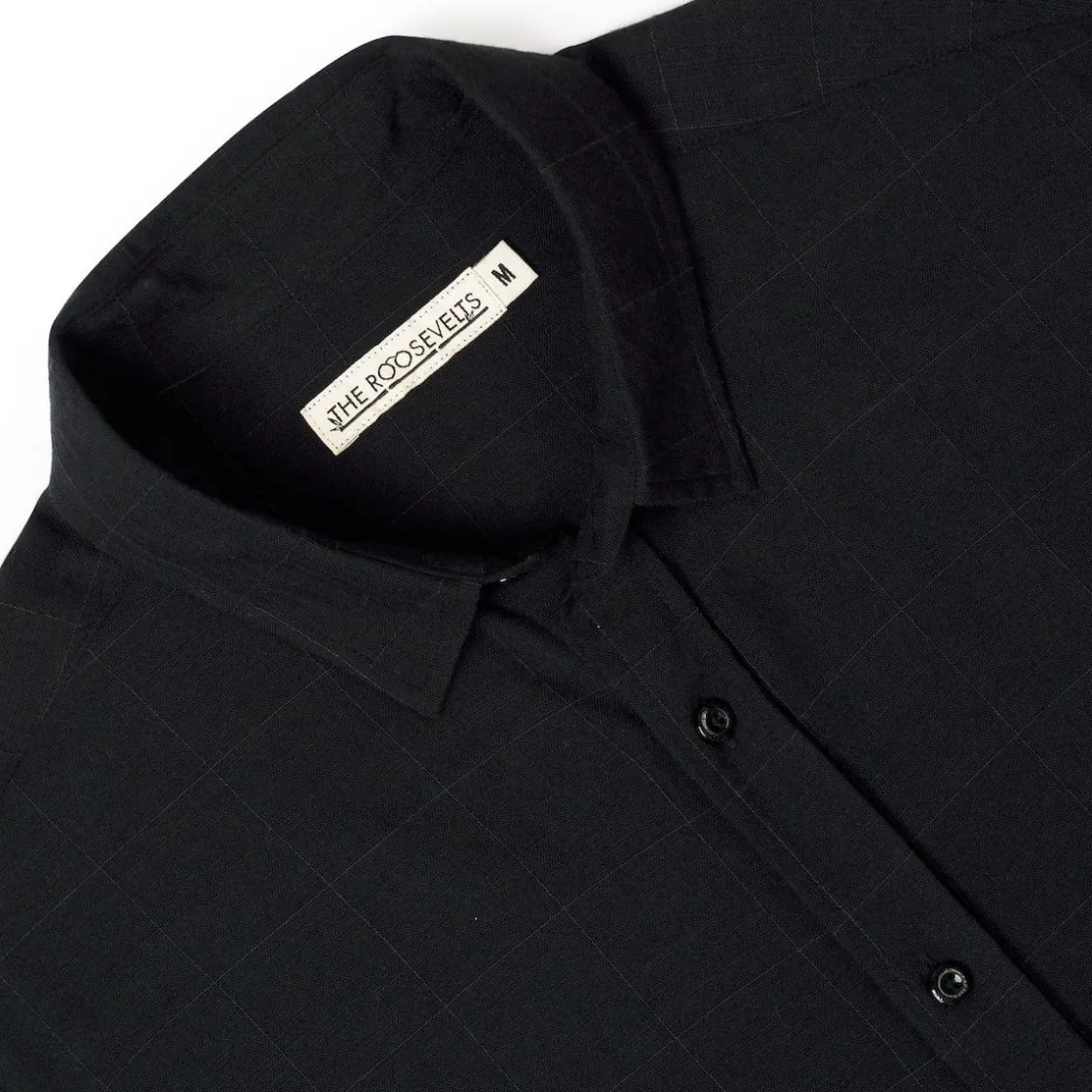 Short Sleeve Shirts|Matching Sets|RSVLTS Obsidian Black – Bamboo Short Sleeve Shirt