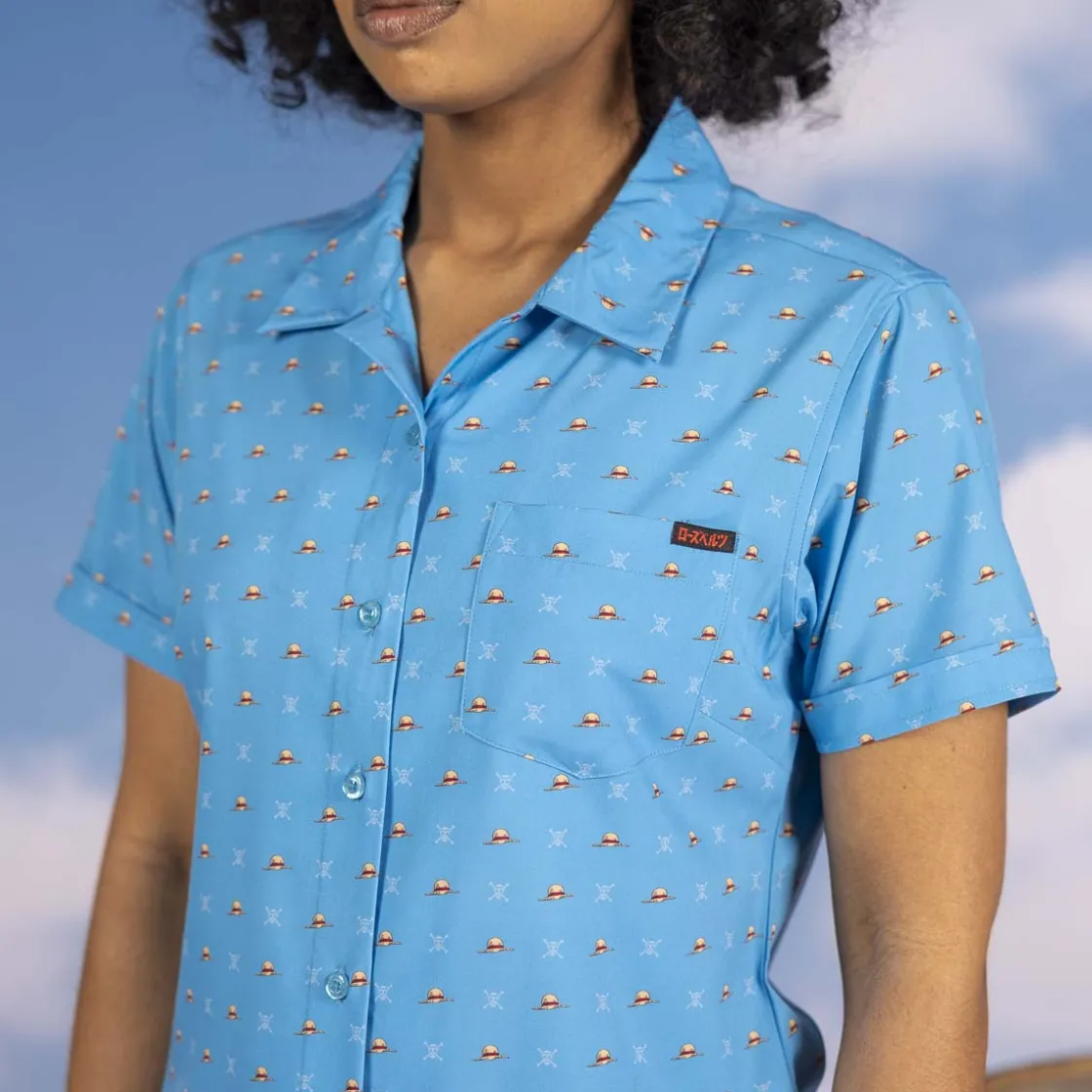 Anime|One Piece|One Piece "Lil Straw Hats" – Women's KUNUFLEX Short Sleeve Shirt