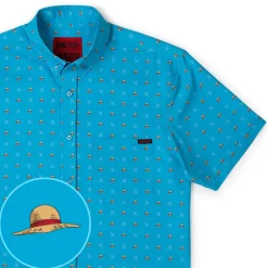 Short Sleeves|One Piece|One Piece "Lil Straw Hats" – KUNUFLEX Short Sleeve Shirt