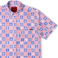 Short Sleeves|One Piece|One Piece "Stamps of the Sea" – KUNUFLEX Short Sleeve Shirt