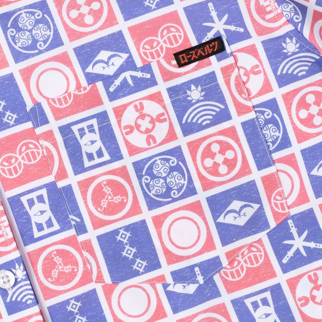 Short Sleeves|One Piece|One Piece "Stamps of the Sea" – KUNUFLEX Short Sleeve Shirt