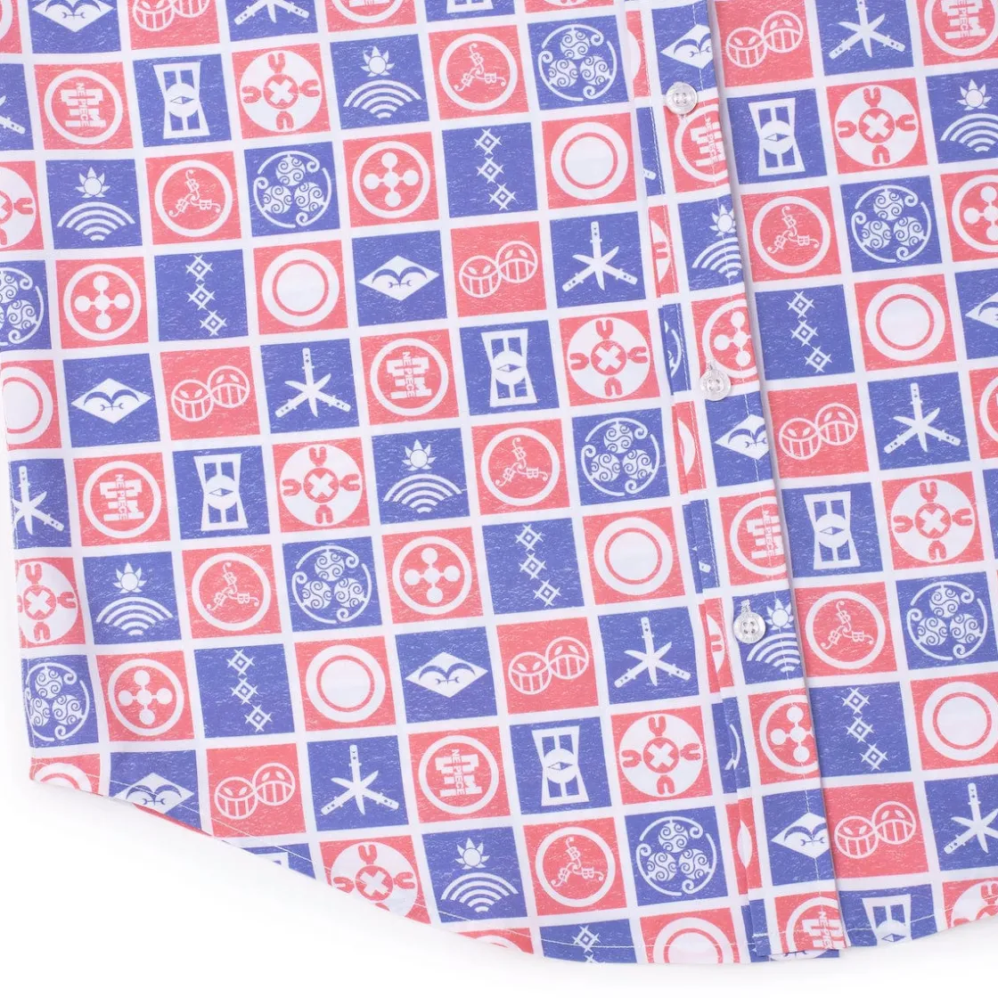 Short Sleeves|One Piece|One Piece "Stamps of the Sea" – KUNUFLEX Short Sleeve Shirt