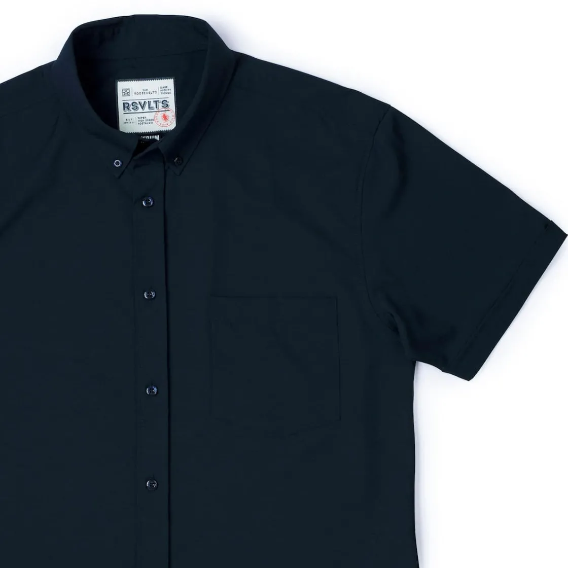 Short Sleeve Shirts|Short Sleeves|RSVLTS Overture Midnight Blue – KUNUFLEX Short Sleeve Shirt
