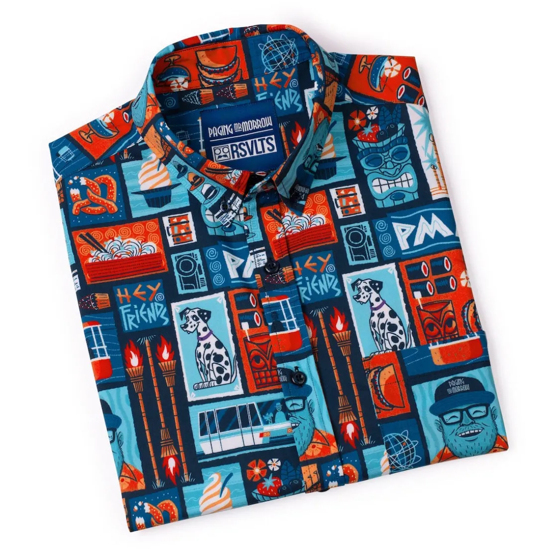 Paging Mr. Morrow|Short Sleeves|Paging Mr. Morrow "Hey, Friends" – KUNUFLEX Short Sleeve Shirt