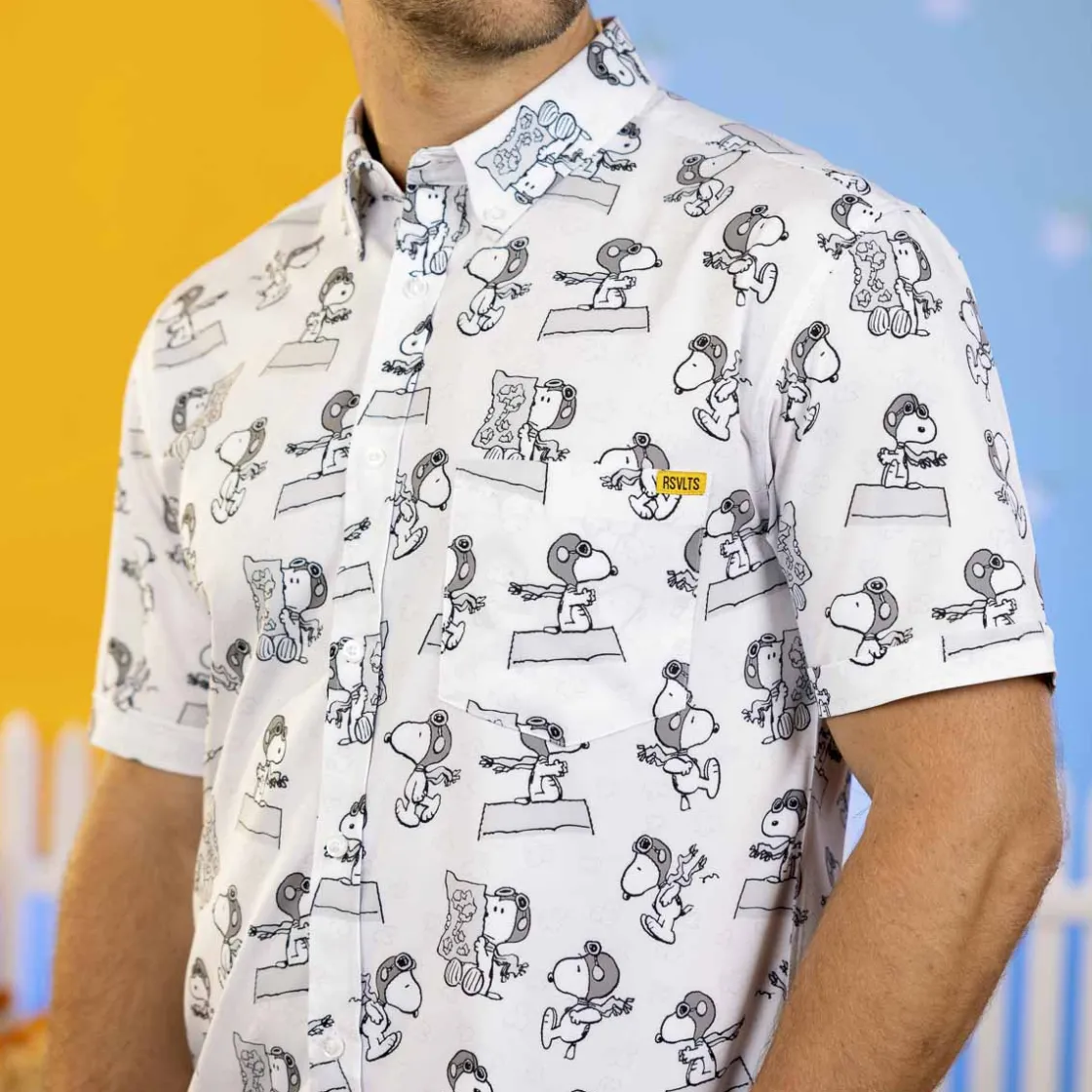 Peanuts|Short Sleeves|Peanuts "The Flying Ace" – KUNUFLEX Short Sleeve Shirt