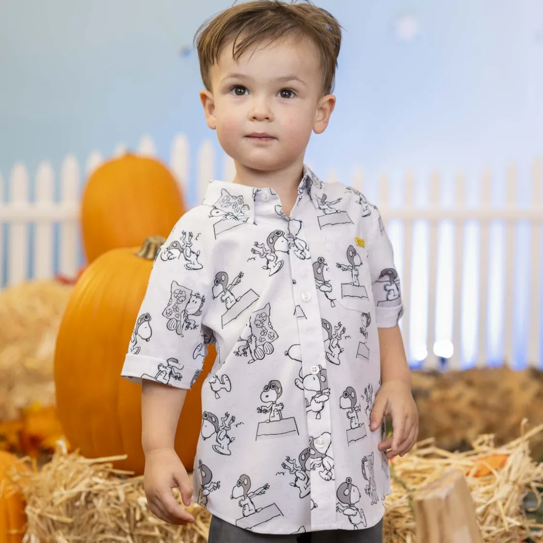 Peanuts|Preschool (2t-5t)|Peanuts "The Flying Ace" – Preschooler KUNUFLEX Short Sleeve Shirt