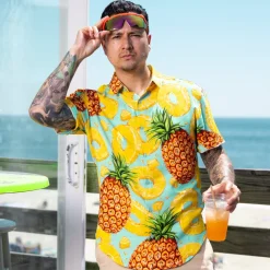 Short Sleeve Shirts|Bamboo|RSVLTS Pineapple Express – Bamboo Short Sleeve Shirt