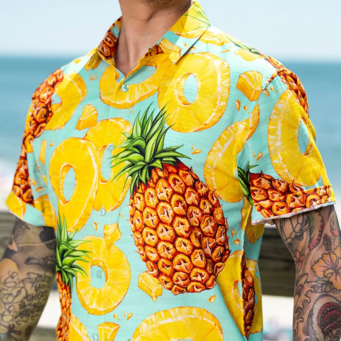 Short Sleeve Shirts|Bamboo|RSVLTS Pineapple Express – Bamboo Short Sleeve Shirt