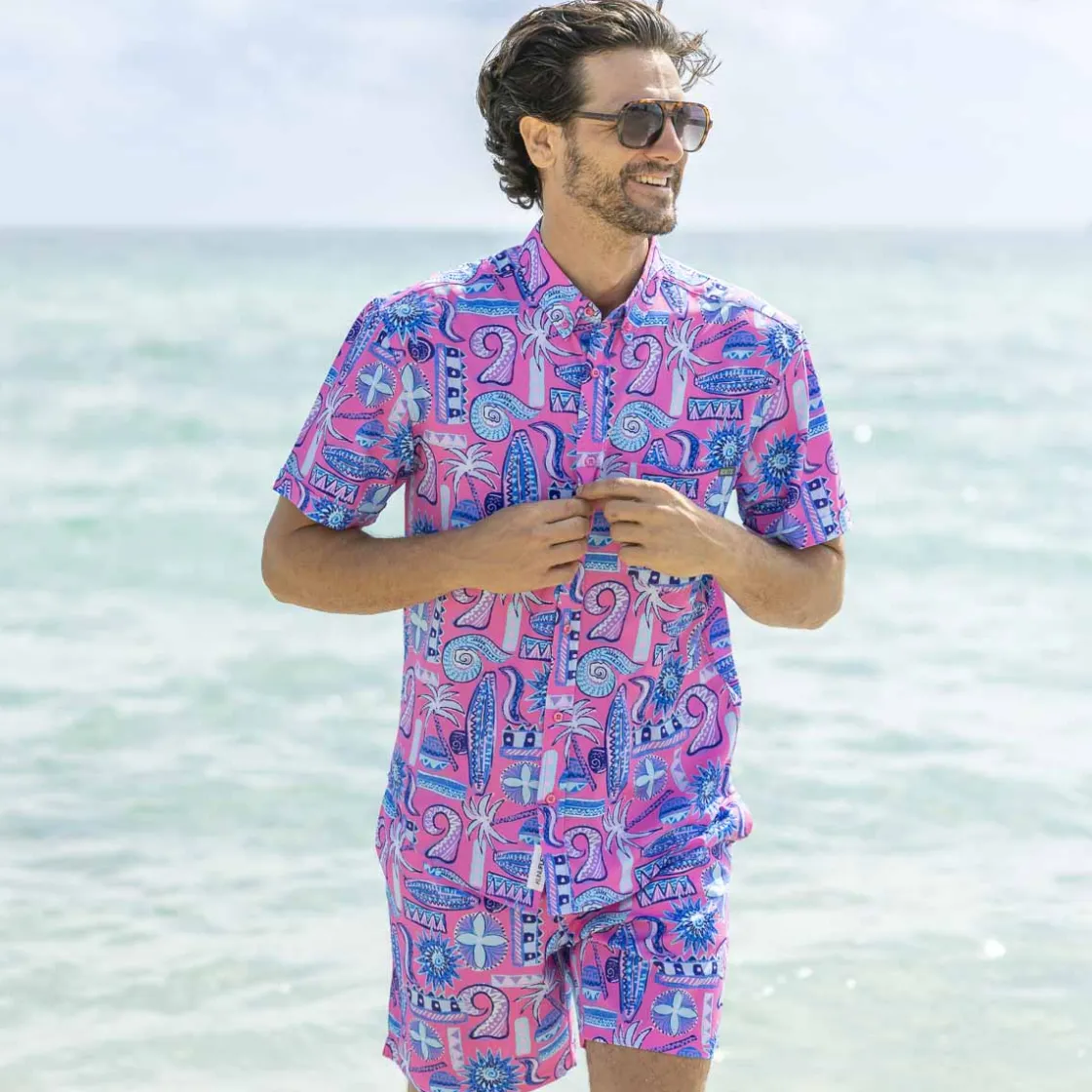 Shorts|Matching Sets|RSVLTS Pink Sand Beach – Hybrid Shorts