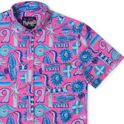 Short Sleeve Shirts|Matching Sets|RSVLTS Pink Sand Beach – KUNUFLEX Short Sleeve Shirt