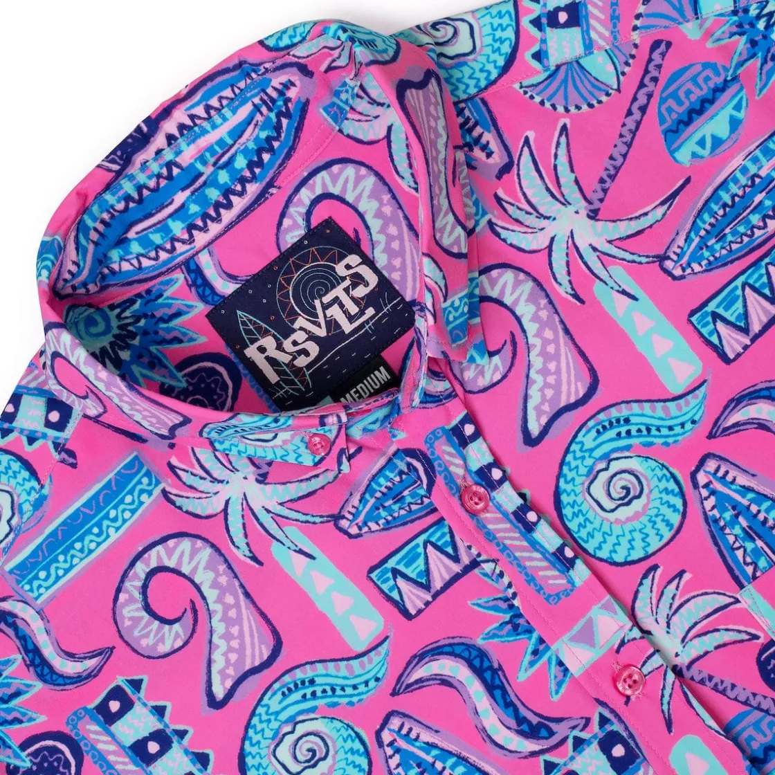 Short Sleeve Shirts|Matching Sets|RSVLTS Pink Sand Beach – KUNUFLEX Short Sleeve Shirt