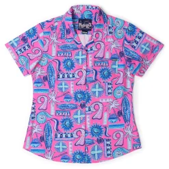 Short Sleeve Shirts|Rsvlts|RSVLTS Pink Sand Beach – Women's KUNUFLEX Short Sleeve Shirt