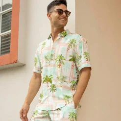 Short Sleeve Shirts|Matching Sets|RSVLTS Portraits of Paradise – Bamboo Short Sleeve Shirt