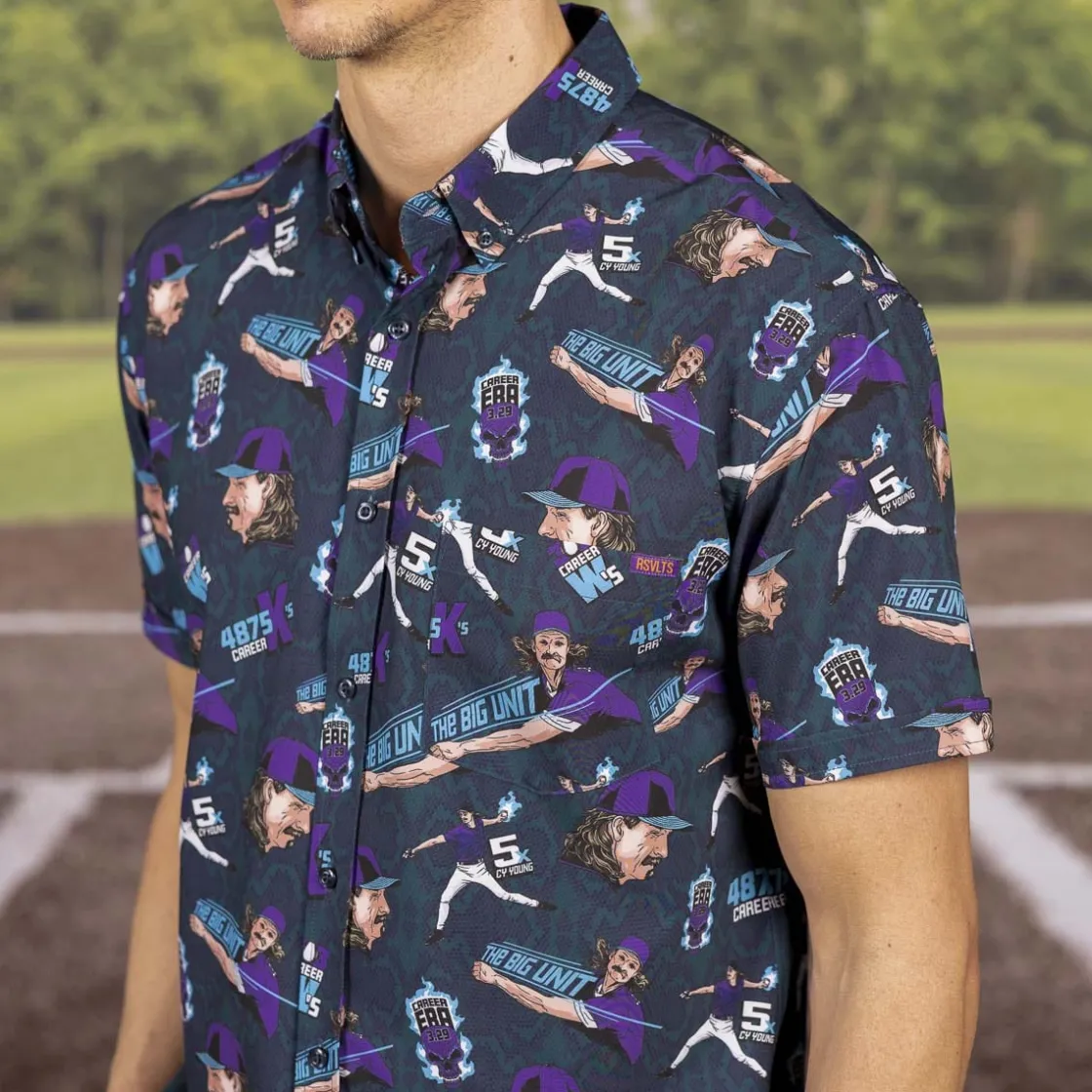 Baseball Hall Of Fame|Baseball|National Baseball Hall of Fame Randy Johnson "The Big Unit" – KUNUFLEX Short Sleeve Shirt