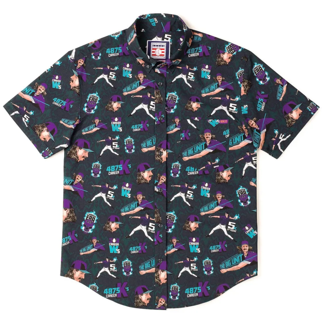 Baseball Hall Of Fame|Baseball|National Baseball Hall of Fame Randy Johnson "The Big Unit" – KUNUFLEX Short Sleeve Shirt
