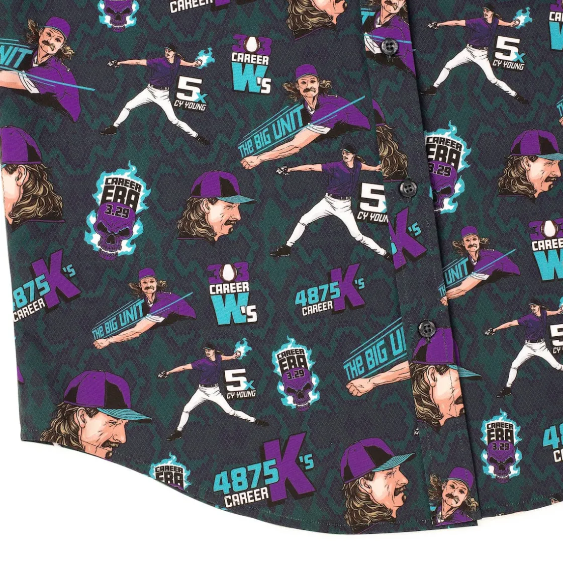 Baseball Hall Of Fame|Baseball|National Baseball Hall of Fame Randy Johnson "The Big Unit" – KUNUFLEX Short Sleeve Shirt