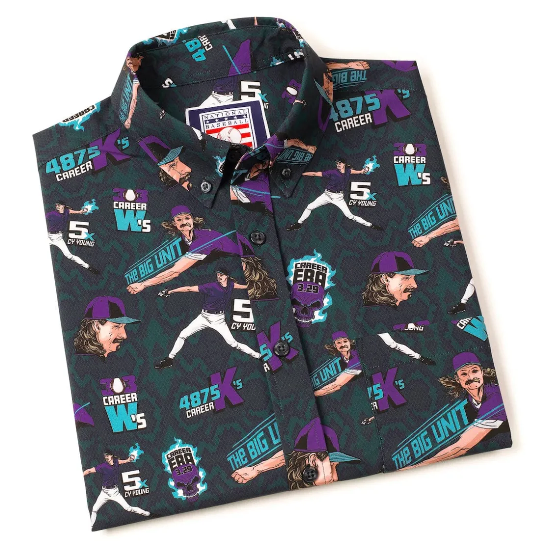 Baseball Hall Of Fame|Baseball|National Baseball Hall of Fame Randy Johnson "The Big Unit" – KUNUFLEX Short Sleeve Shirt