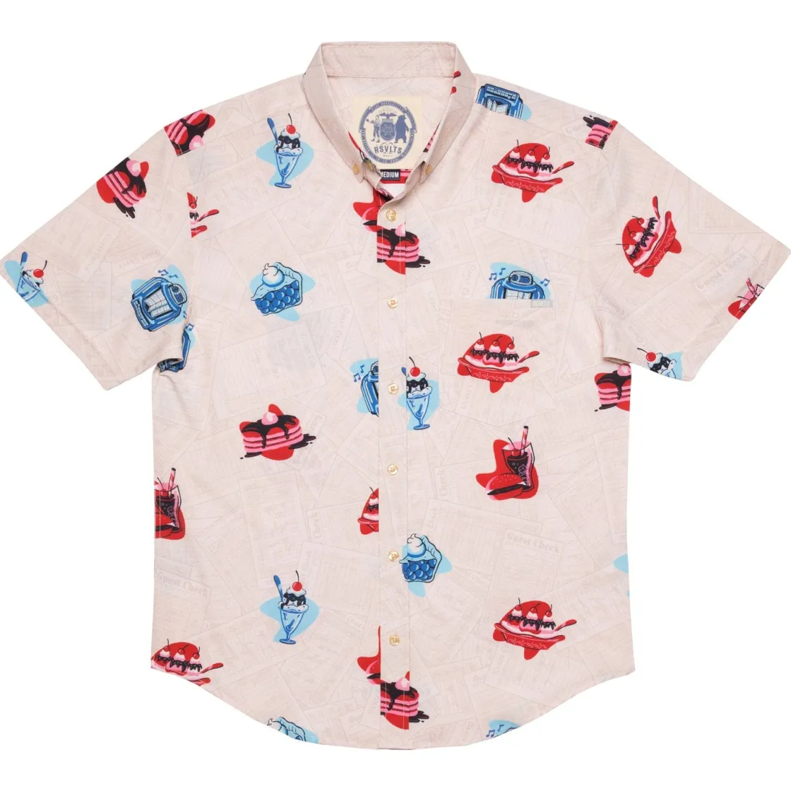 Short Sleeve Shirts|Americana|RSVLTS Red, White, and Blue Plate Special – KUNUFLEX Short Sleeve Shirt