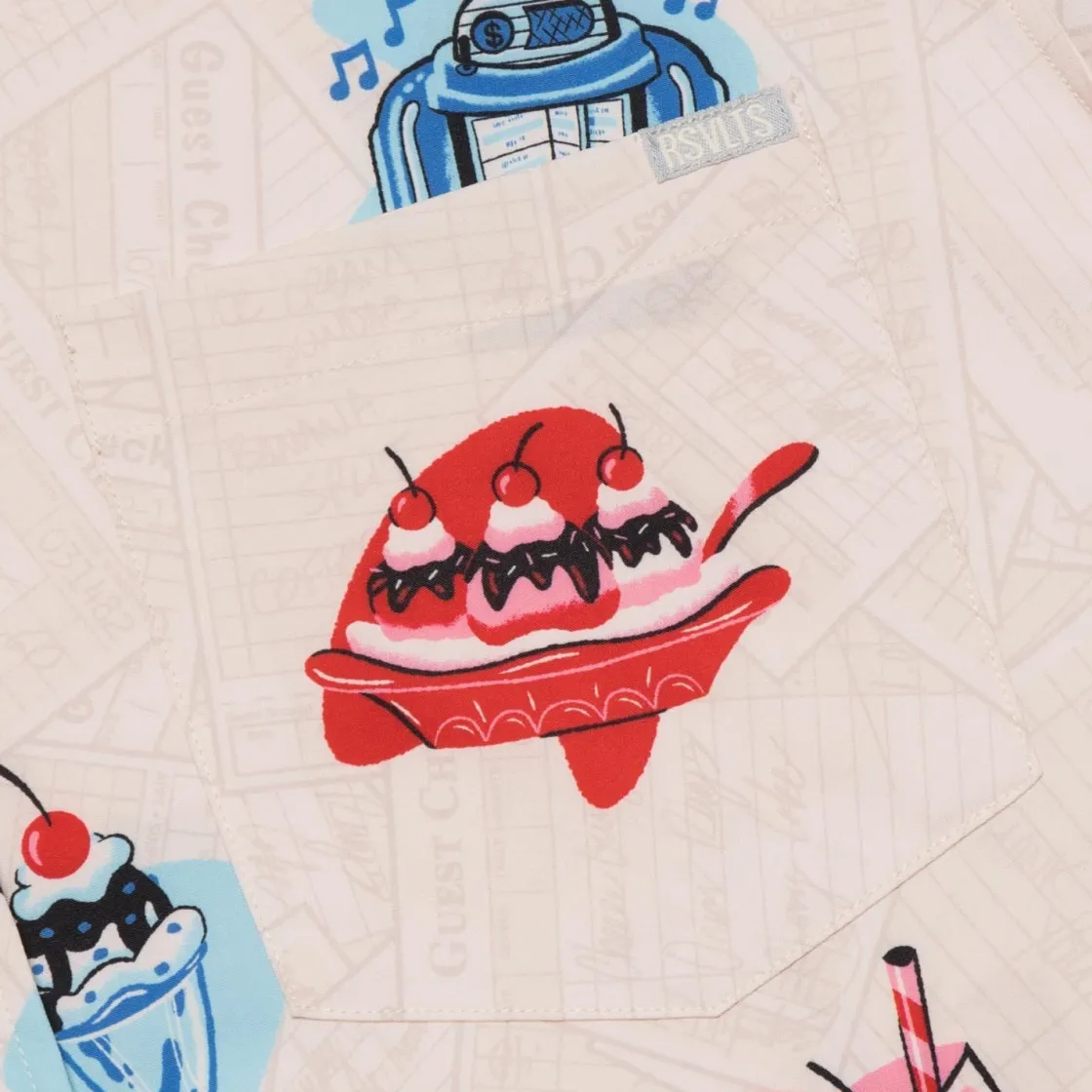 Short Sleeve Shirts|Americana|RSVLTS Red, White, and Blue Plate Special – KUNUFLEX Short Sleeve Shirt