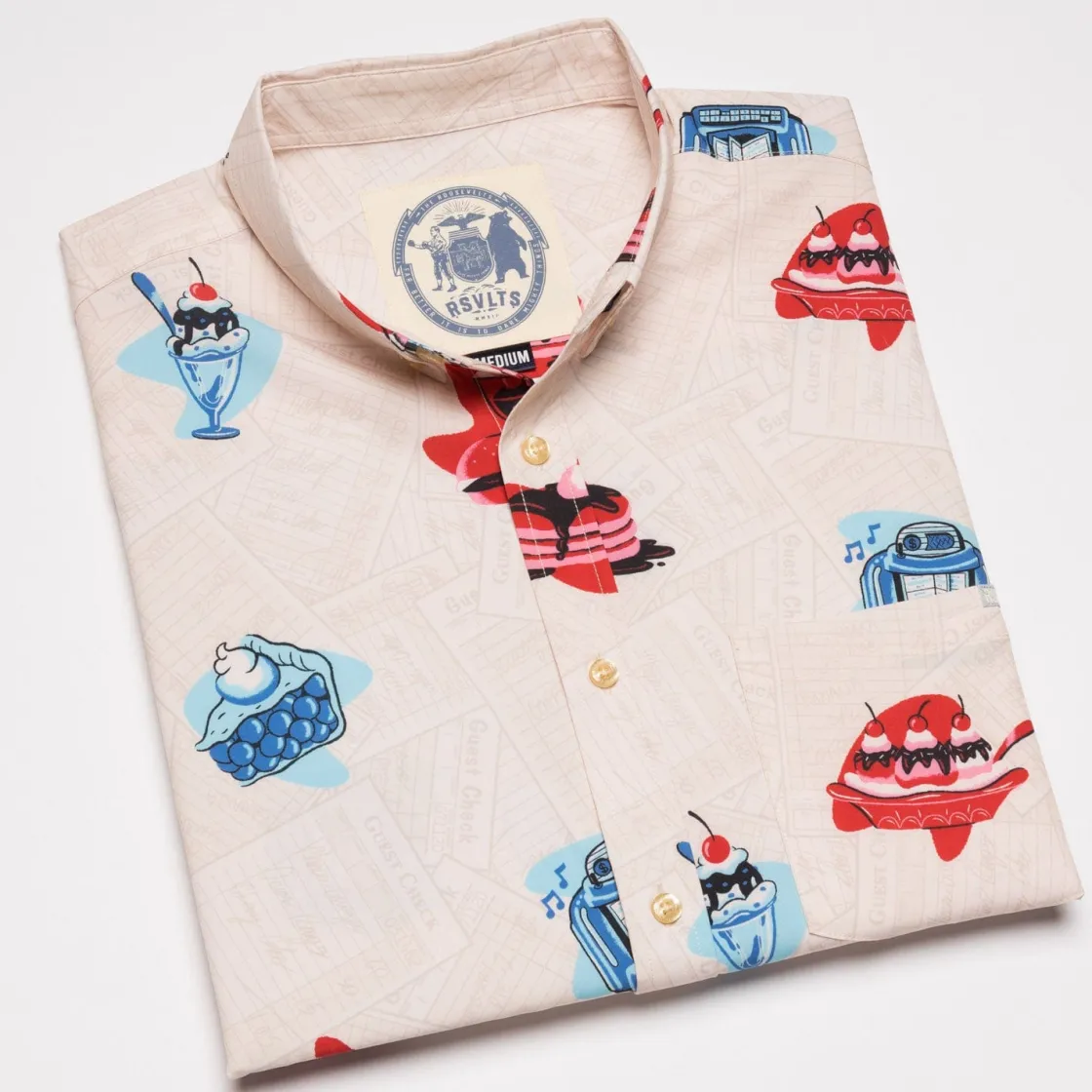 Short Sleeve Shirts|Americana|RSVLTS Red, White, and Blue Plate Special – KUNUFLEX Short Sleeve Shirt