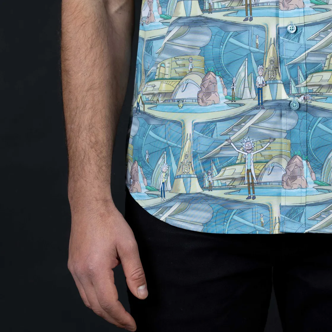 Paging Mr. Morrow|Warner Bros.|Rick and Morty "Citadel of Ricks" – KUNUFLEX Short Sleeve Shirt