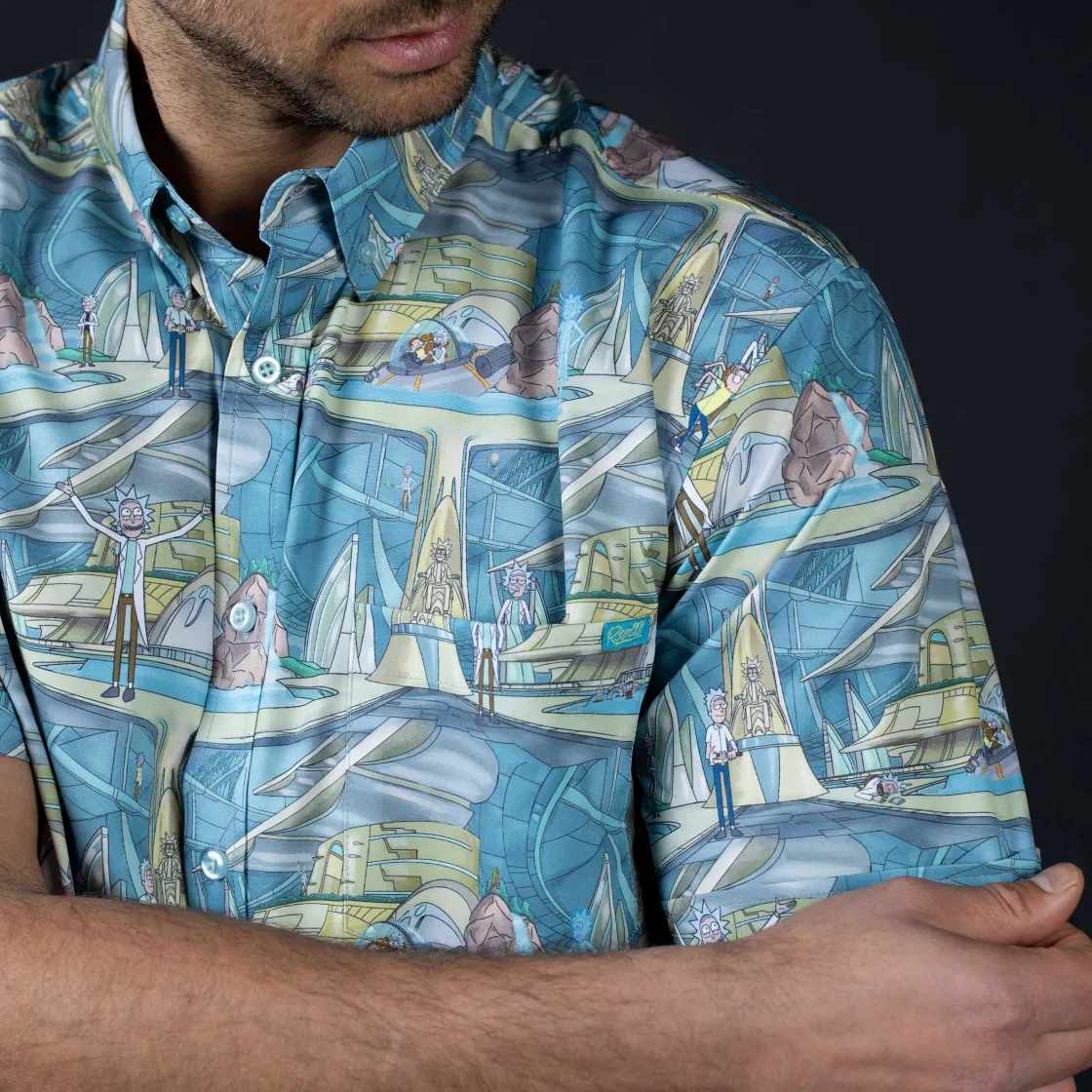 Paging Mr. Morrow|Warner Bros.|Rick and Morty "Citadel of Ricks" – KUNUFLEX Short Sleeve Shirt