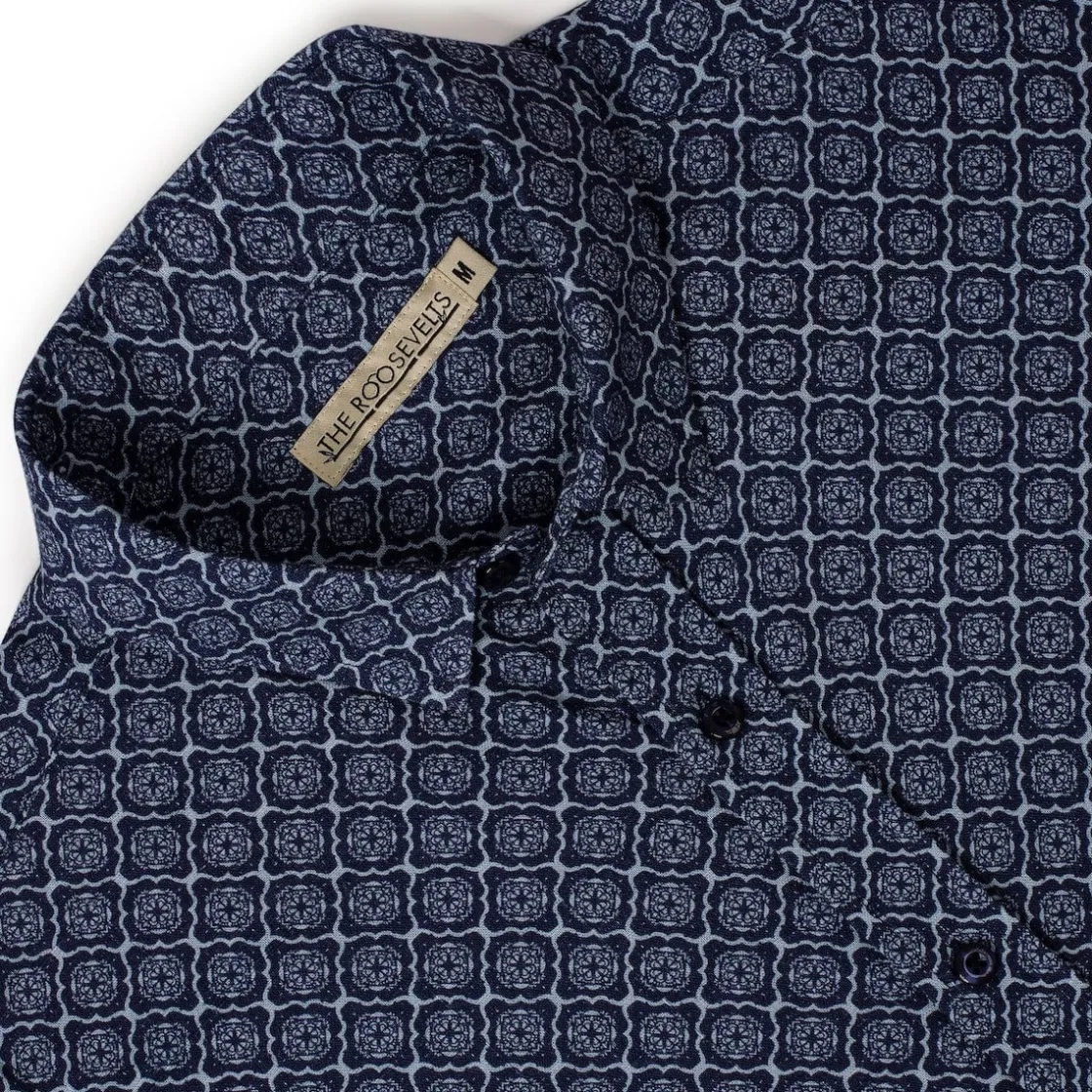 Short Sleeve Shirts|Matching Sets|RSVLTS 'Roccan Tiles – Bamboo Short Sleeve Shirt