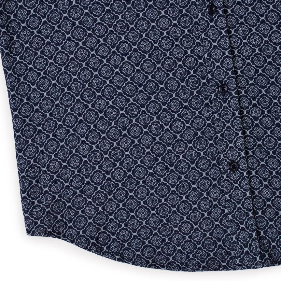 Short Sleeve Shirts|Matching Sets|RSVLTS 'Roccan Tiles – Bamboo Short Sleeve Shirt