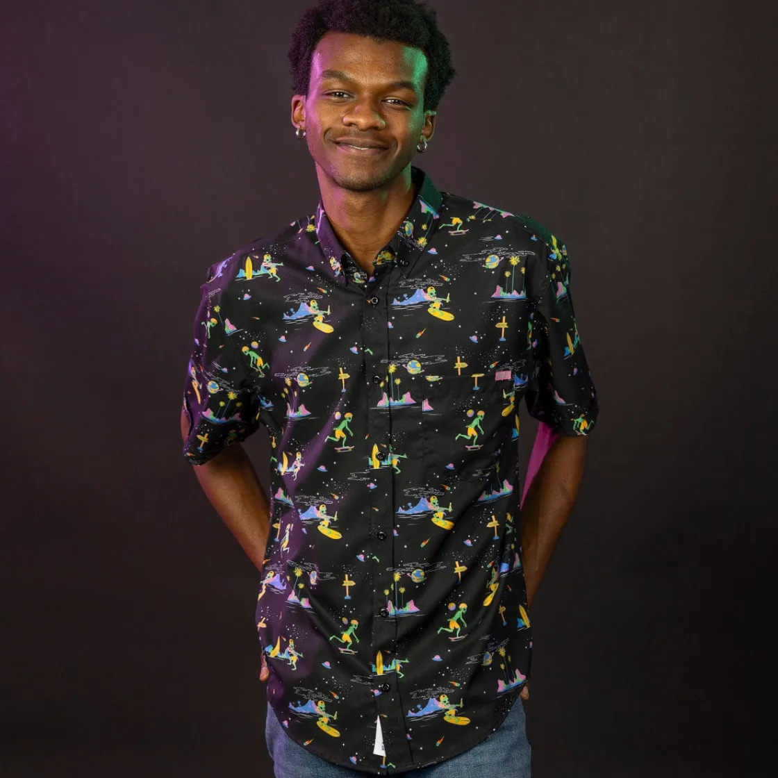Short Sleeve Shirts|Short Sleeves|RSVLTS ‘90s Retro Pack "Space Beach" – KUNUFLEX Short Sleeve Shirt